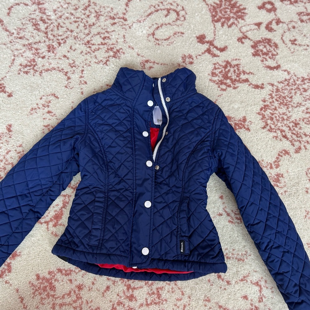 Navy Quilted Kids Jacket